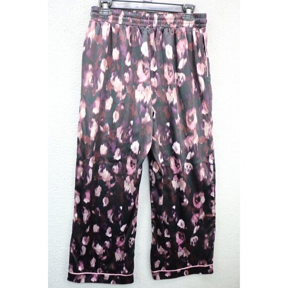 Jason Wu Short Sleeve Button-Up Satin Pajama Set-Medium-Drawstring-Pockets - Picture 7 of 16